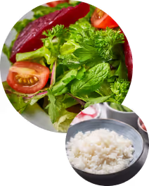 Salade et riz